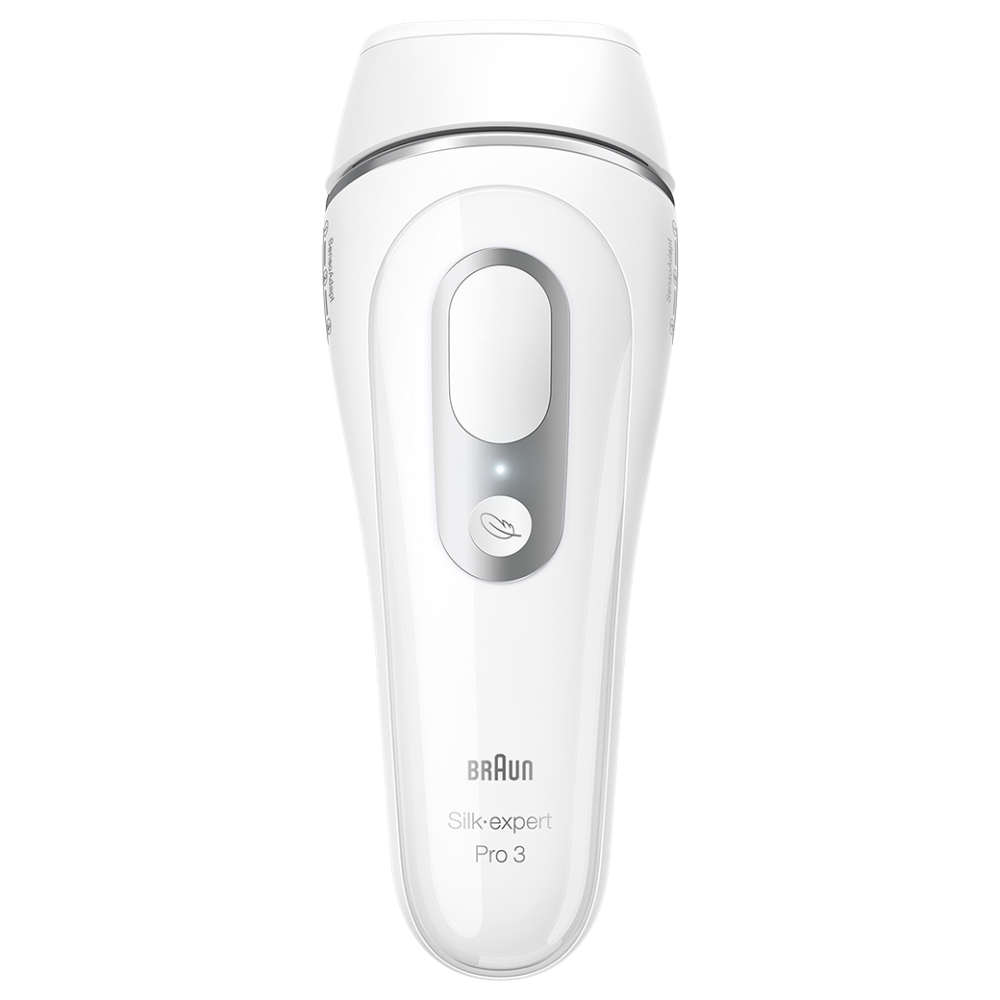 Braun Ipl Silk Expert Pro 3, Visible Hair Removal With Pouch, Precision Head, White-Silver, BRA-PL3121